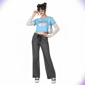 Vintage y2K BeBop grey low rise pants size 5 fits 29